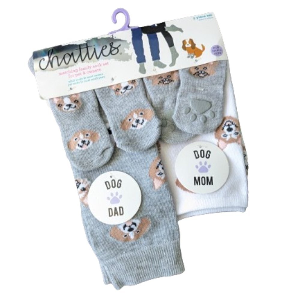 2/$20 - NWT Chatties Matching Family Sock Set for Small Dogs and Humans